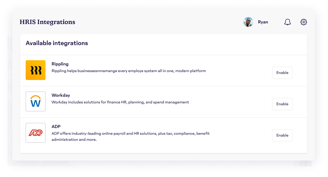 HRIS integrations